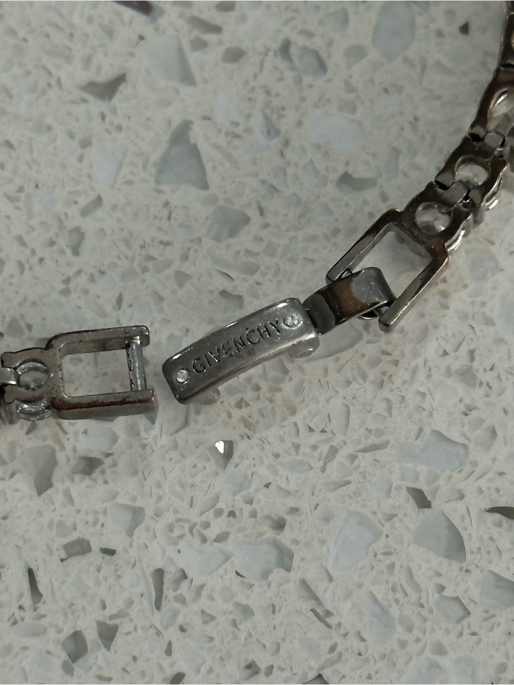 Givenchy Silver Clear Crystal Tennis Bracelet - Picture 3 of 3
